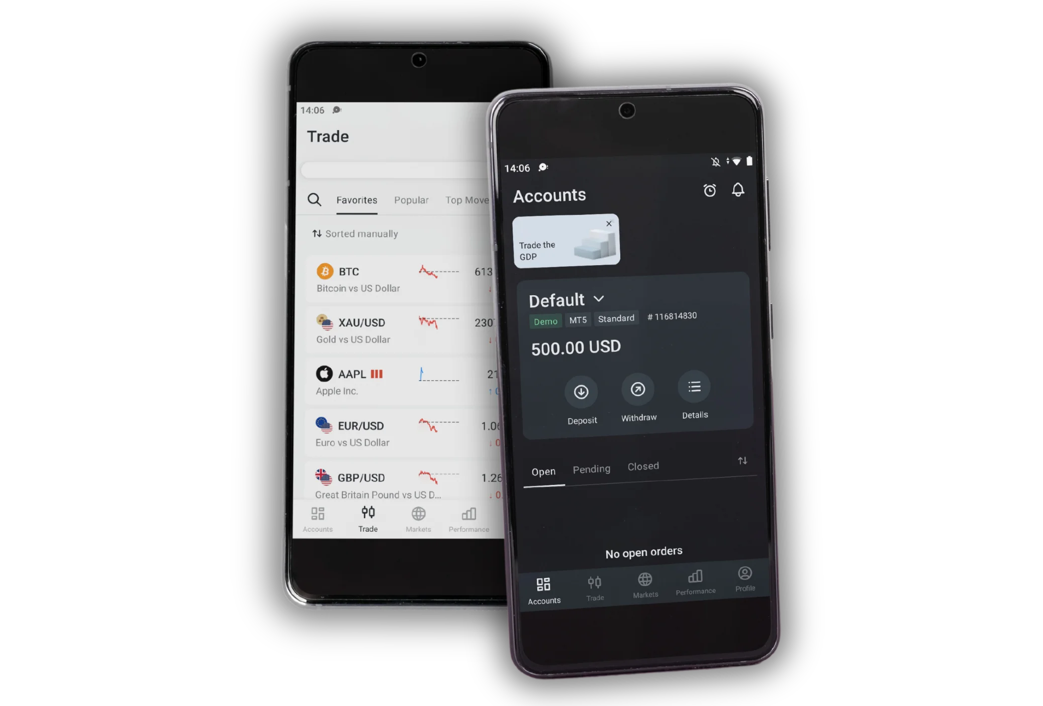 Exness 行動應用程式